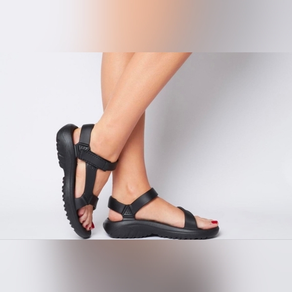 Teva Hurricane Drift EVA sandals Size 10 Women Or 8 Men's Black - Picture 1 of 6